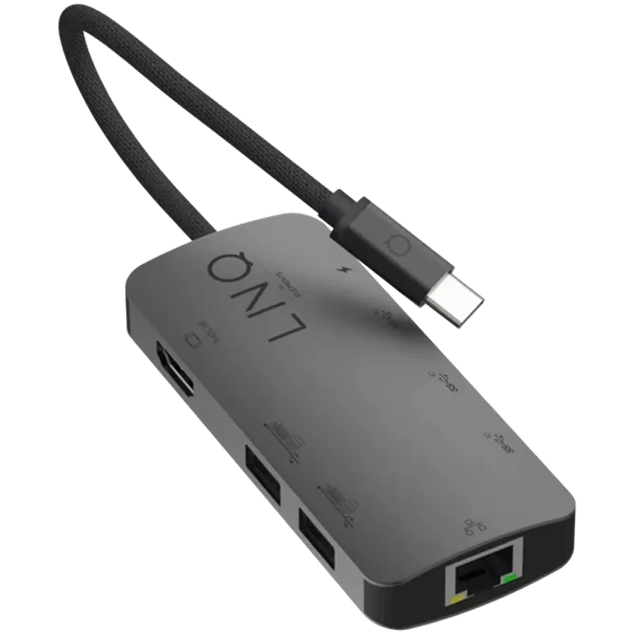 Multiport Adapter LINQ 8in1 8K PRO USB-C Multiport Hub Gray — სურათი №2