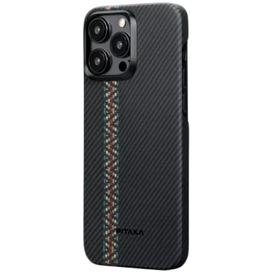 Case PITAKA Fusion Weaving MagEZ Case 4 with MagSafe Rhapsody for iPhone 15 Pro Max — Image №2
