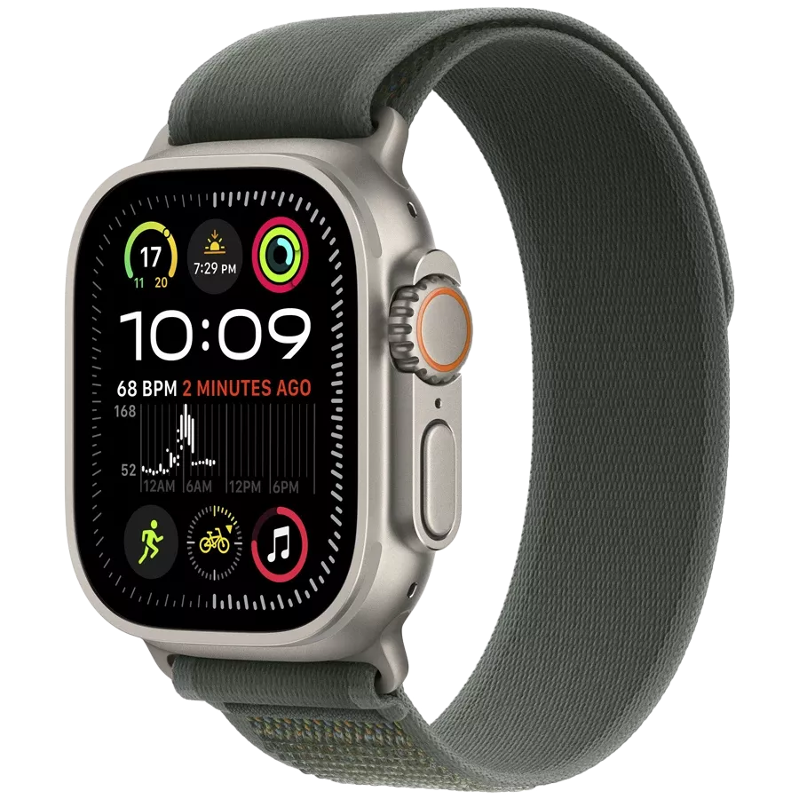 APPLE 49mm Trail Loop - Natural Titanium Finish Band Trail Loop - Natural Titanium Finish Green for Apple Watch 44/45/46/49 mm — Image №2
