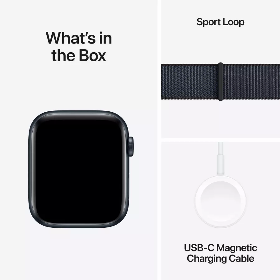 Apple Watch SE GPS Gen.2 (2024), 44mm, Midnight, Ink Sport Loop — Image №7