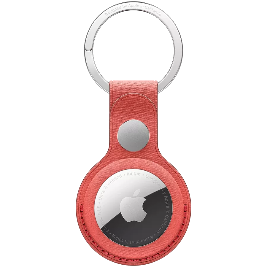 APPLE FineWoven Key Ring for AirTag, Coral — image №1