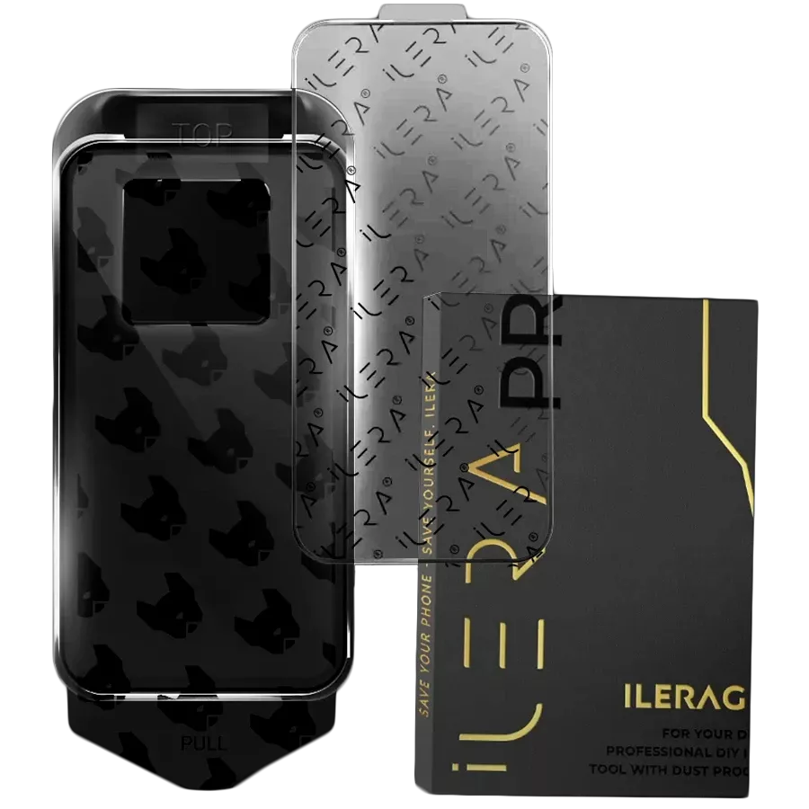 Захисне скло iLeraPro Deluxe Glass 3X ударостійкисть Full Cover з установною рамкою для iPhone 14 Plus та iPhone 13 Pro Max — Зображення №1