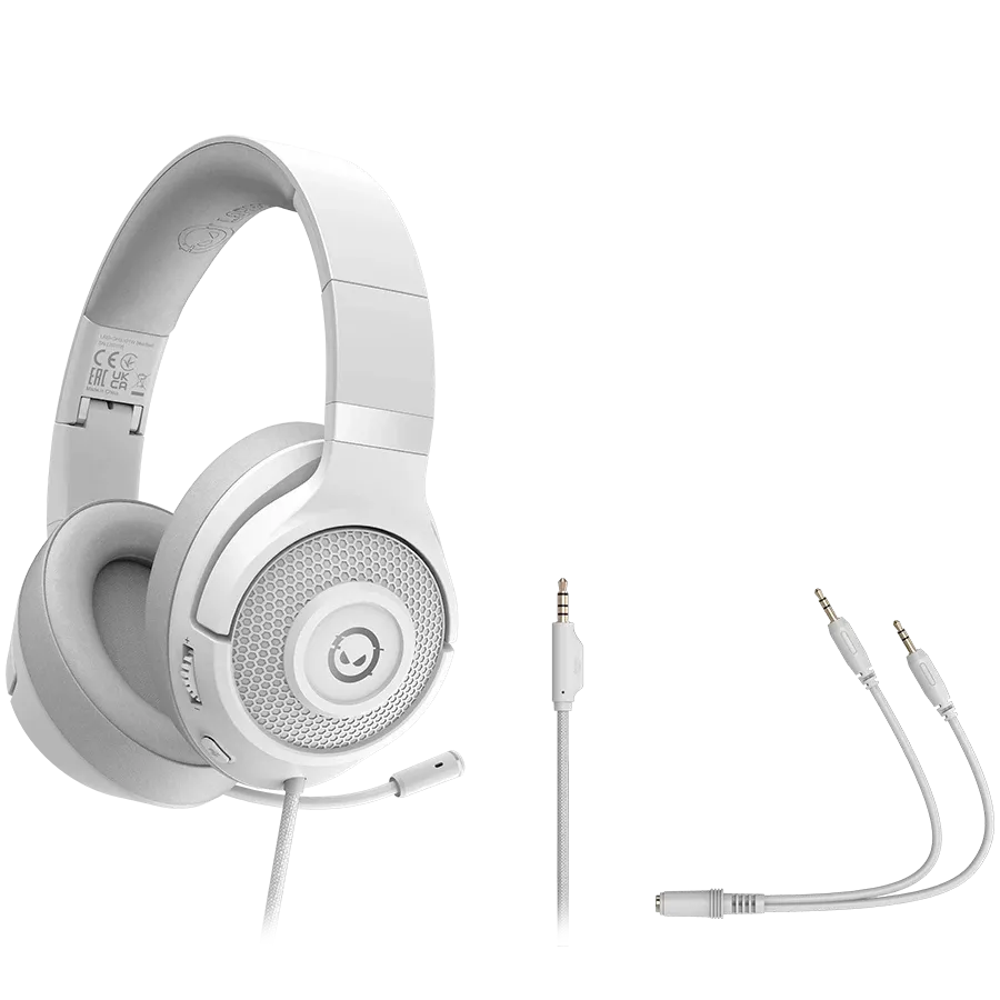Headset LORGAR Noah 101 with Microphone, White — Image №5