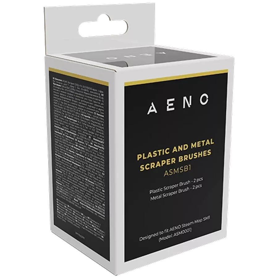 AENO  for SM1|АғылшынPlastic scraper brush+Metal scraper brush for steam mop SM1  (Plastic Scraper Brush - 2 pcs Metal Scraper Brush - 2 pcs)Ағылшын| — image №4