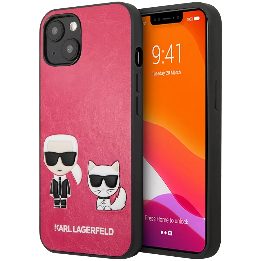 LAGERFELD Іс Karl & Choupette Hard Fucsia for iPhone 13 — image №1