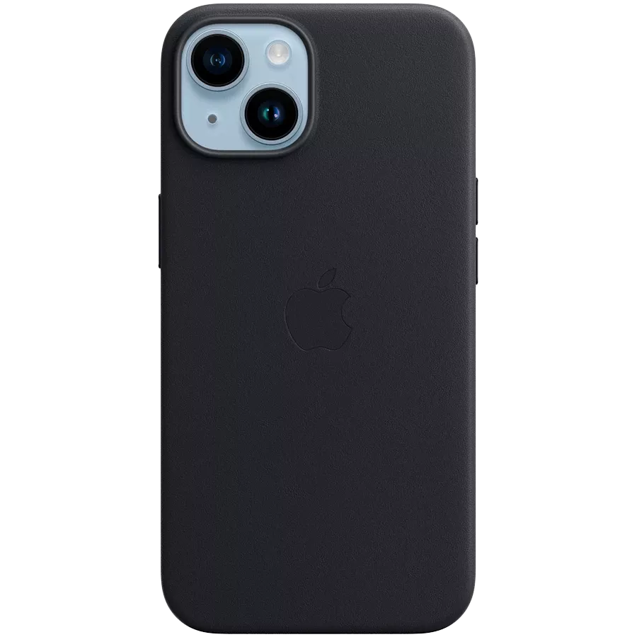 Чехол APPLE Leather Case с MagSafe Тёмная ночь для iPhone 14 — Изображение №1