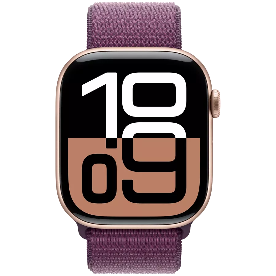 Apple Watch Series 10 GPS, 42mm, Rose Gold, Plum Sport Loop — Image №2