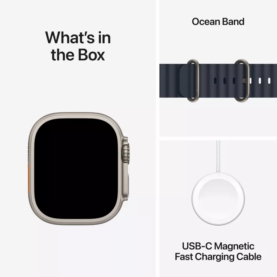 Apple Watch Ultra 2 2024, 49mm, Natural Titanium, Navy Ocean Band — Image №9