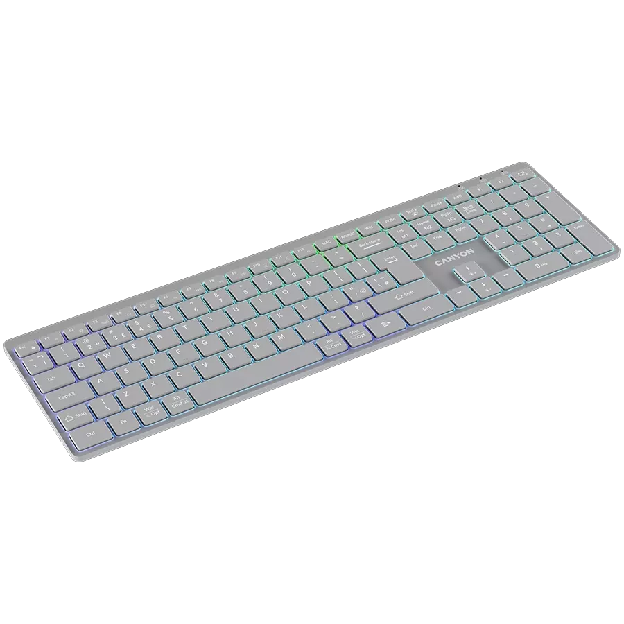 CANYON HKB-W11 Πληκτρολόγιο, Ασύρματο, Γκρι, Ηνωμένο Βασίλειο/US English — Εικών №5