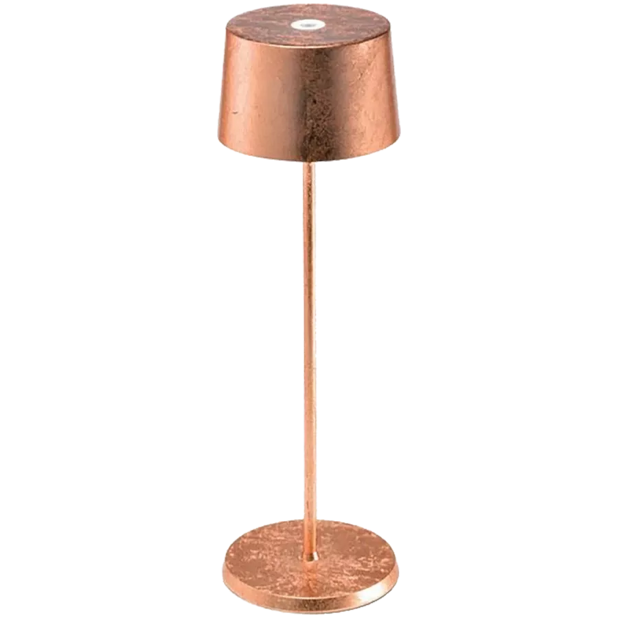 ZAFFERANO OLIVIA PRO TABLE LAMP 110x350mm. PAINTED COPPER LEAF 2.2W LED 150lm. — Image №1