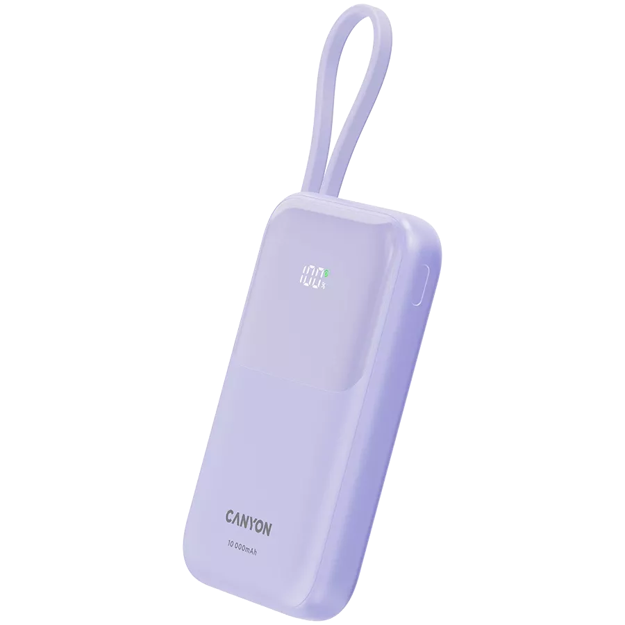 CANYON OnPower 101 Power Bank, 10000 mAh, Μωβ — Εικών №2