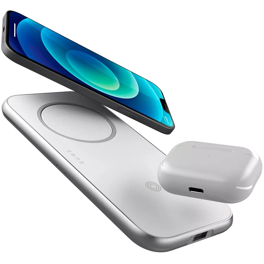 Wireless Charger ZENS, 45 Վտ, Արծաթագույն — image №4