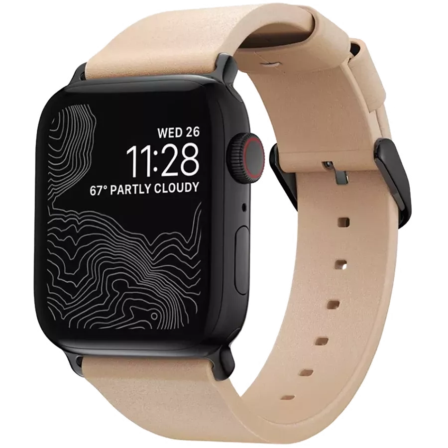 NOMAD Modern Strap Slim for Apple Watch 40/38mm Band Modern Slim Band Natural for Apple Watch 38/40/41 mm — Image №1