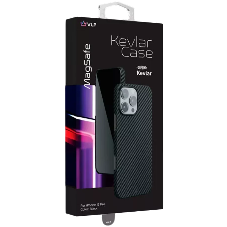 Protective Case VLP Kevlar Case with MagSafe Black for iPhone 16 Pro — Image №2