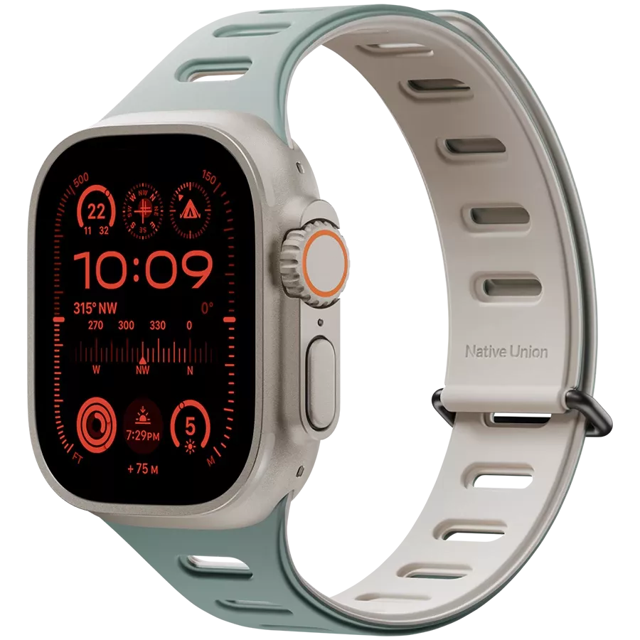 Band Extension NATIVE UNION Active Watch Band 42/44/45/49mm Active Watch Band Green/Sandstone за Apple Watch 42/44/45/49 mm — Зображення №1