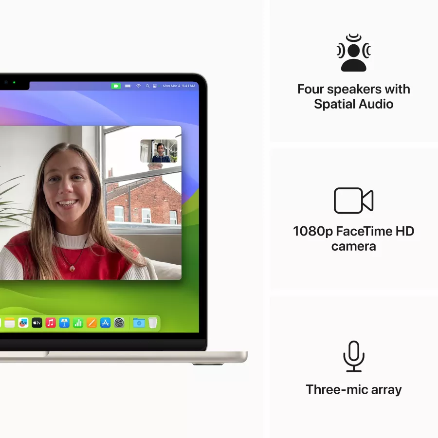 MacBook Air 13.6"  M3 (8C CPU/8C GPU), 8 GB, 256 GB, Starlight — Image №6