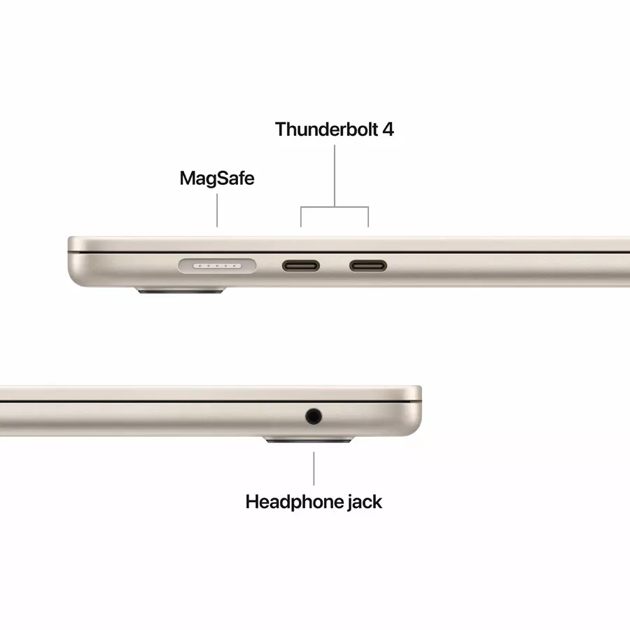 MacBook Air 15.3"  M4 (10C CPU/10C GPU), 16 GB, 256 GB, Starlight — Image №7