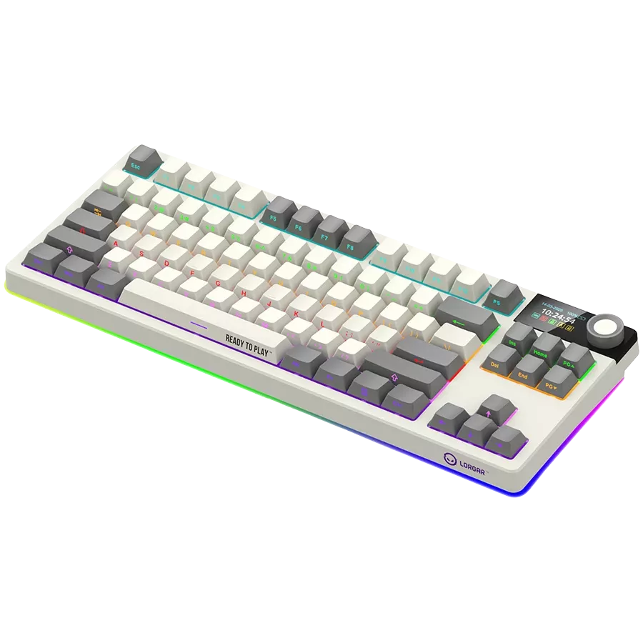 LORGAR KBP70TKLW Gaming Keyboard, Wireless, Beige, EN — Image №7