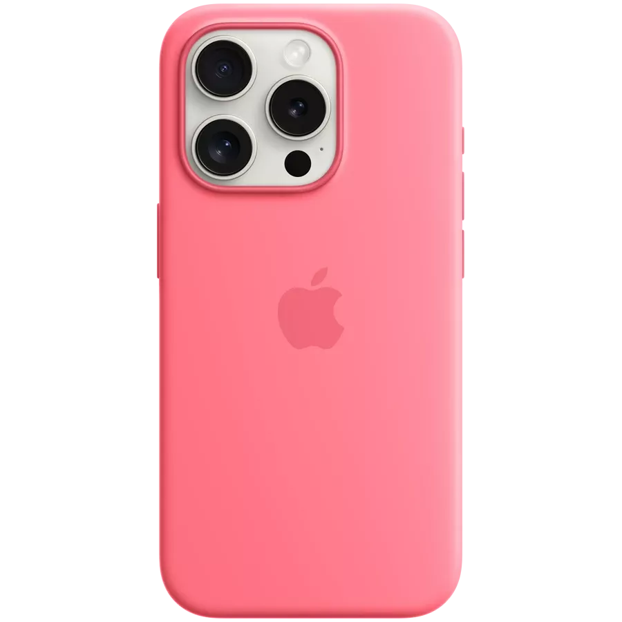 Чехол APPLE силиконовый с MagSafe Розовый для iPhone 15 Pro — Изображение №1