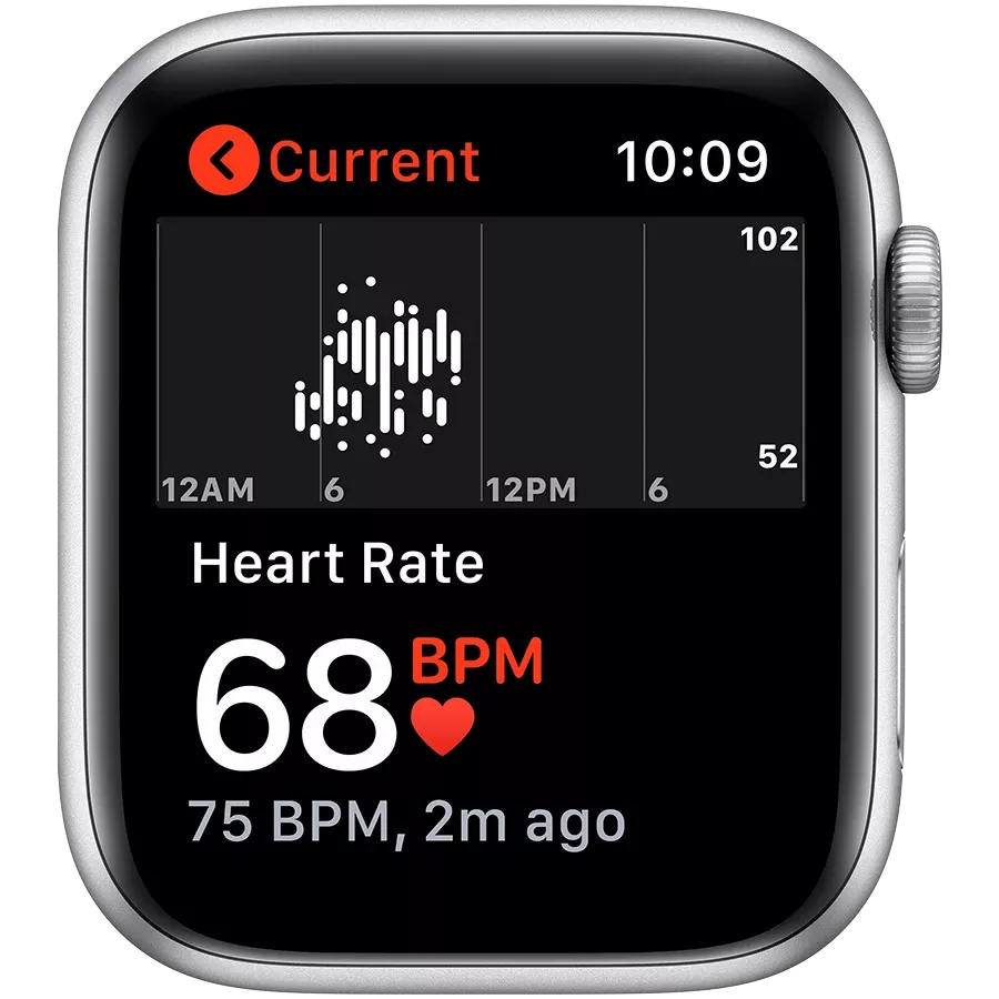Refurbished Apple Watch Series 5 GPS, 44mm, Silver, White Sport Band, Grade B — Image №5
