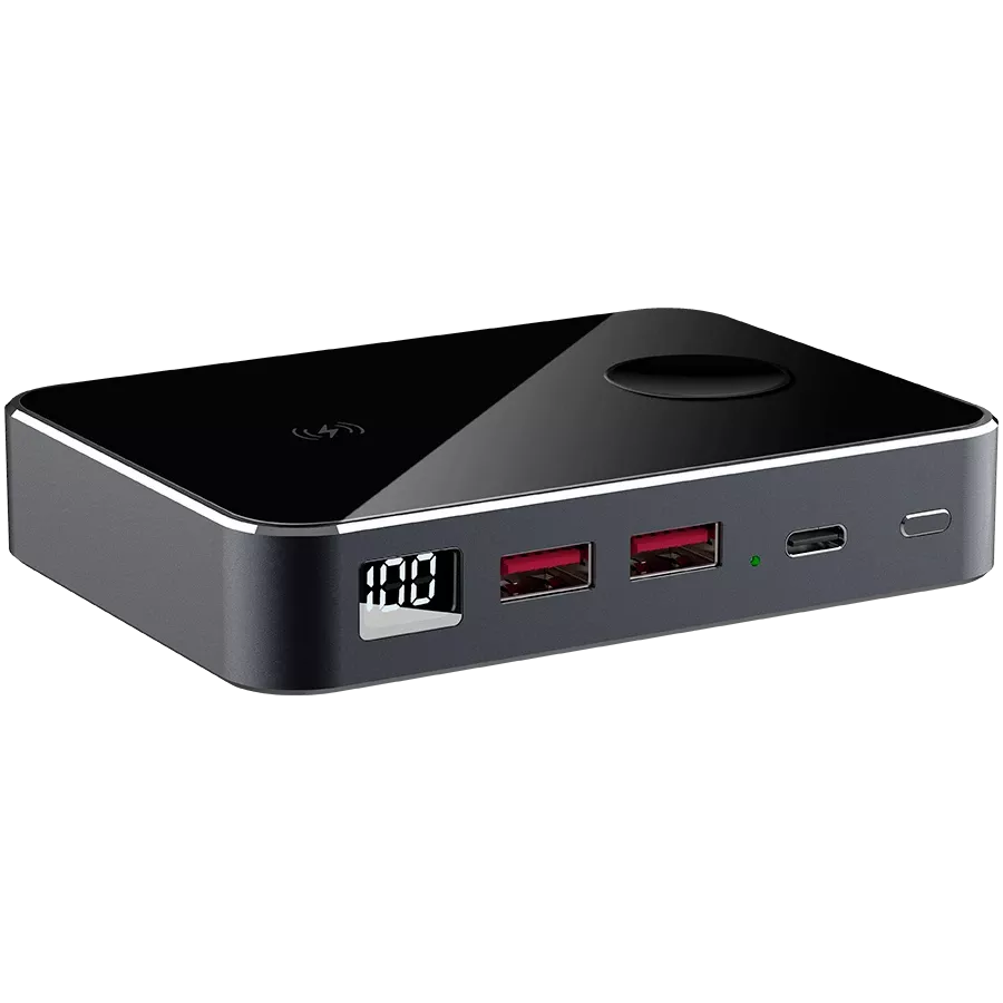 PRESTIGIO Graphene PD Watch Power Bank, 10000 mAh, Ασημί — Εικών №2