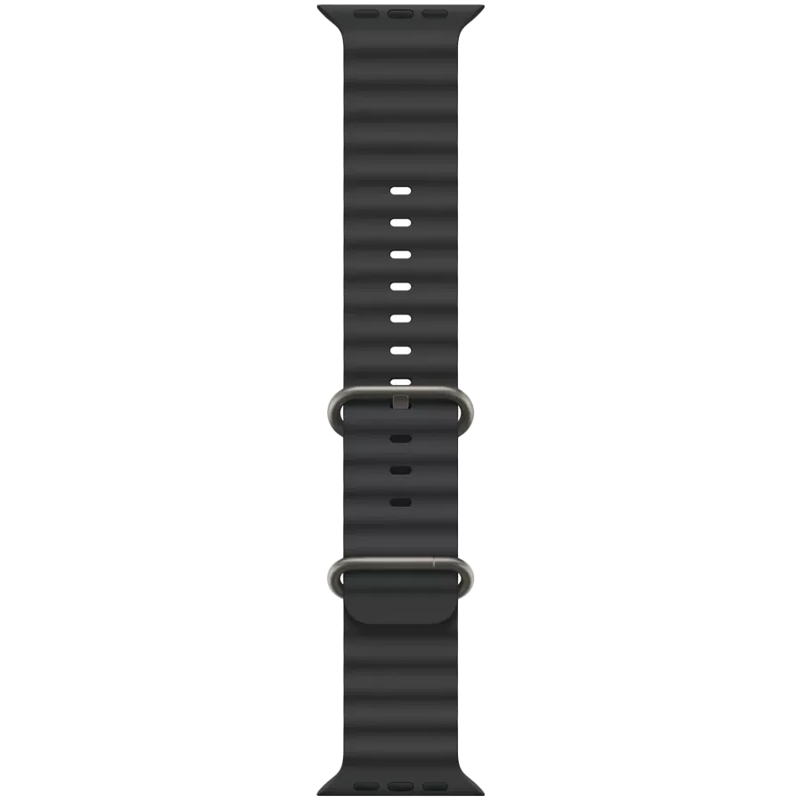 APPLE 49mm Ocean Band - Natural Titanium Finish Band Ocean Band - Natural Titanium Finish Black for Apple Watch 44/45/46/49 mm — Image №1