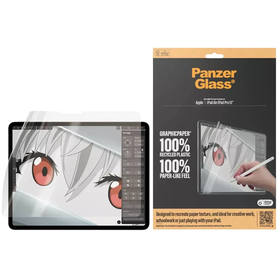 Protective Film PANZERGLASS  for iPad Air 13 (M2)/Pro 13 (M4)GraphicPaper Screen Protector. Ultra-Wide Fit — Image №1