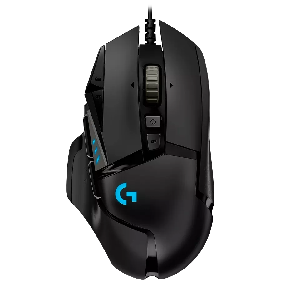 LOGITECH G502 HERO Ποντίκι παιχνιδιού, Ενσύρματο, Μαύρος — Εικών №1