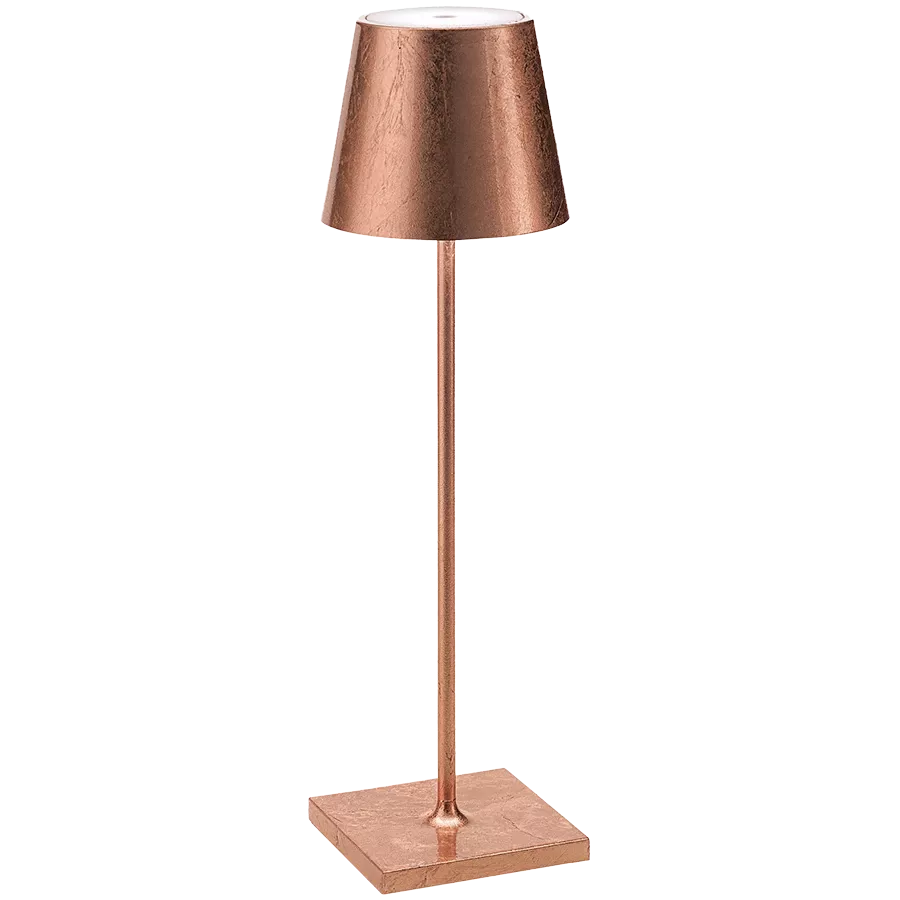 ZAFFERANO POLDINA PRO TABLE LAMP 111x380mm. COPPER LEAF 2.2W LED 185-203 lm. — Εικών №1