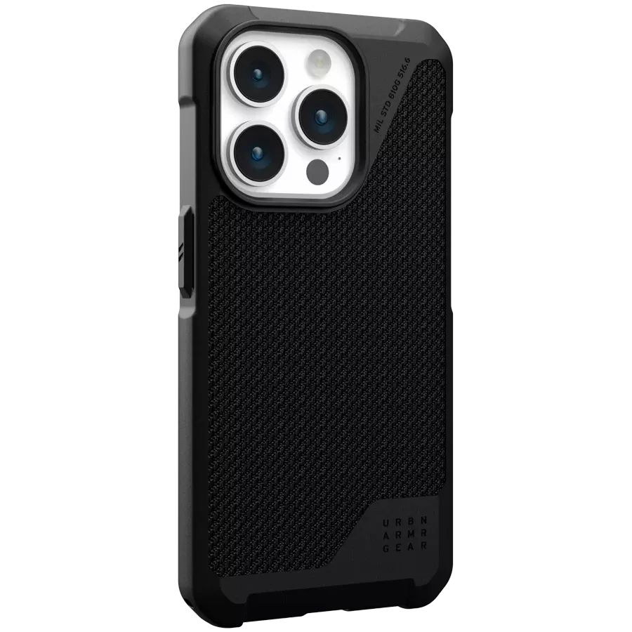 UAG Защитный чехол Metropolis LT Magsafe с MagSafe Kevlar Black для iPhone 15 Pro — image №3