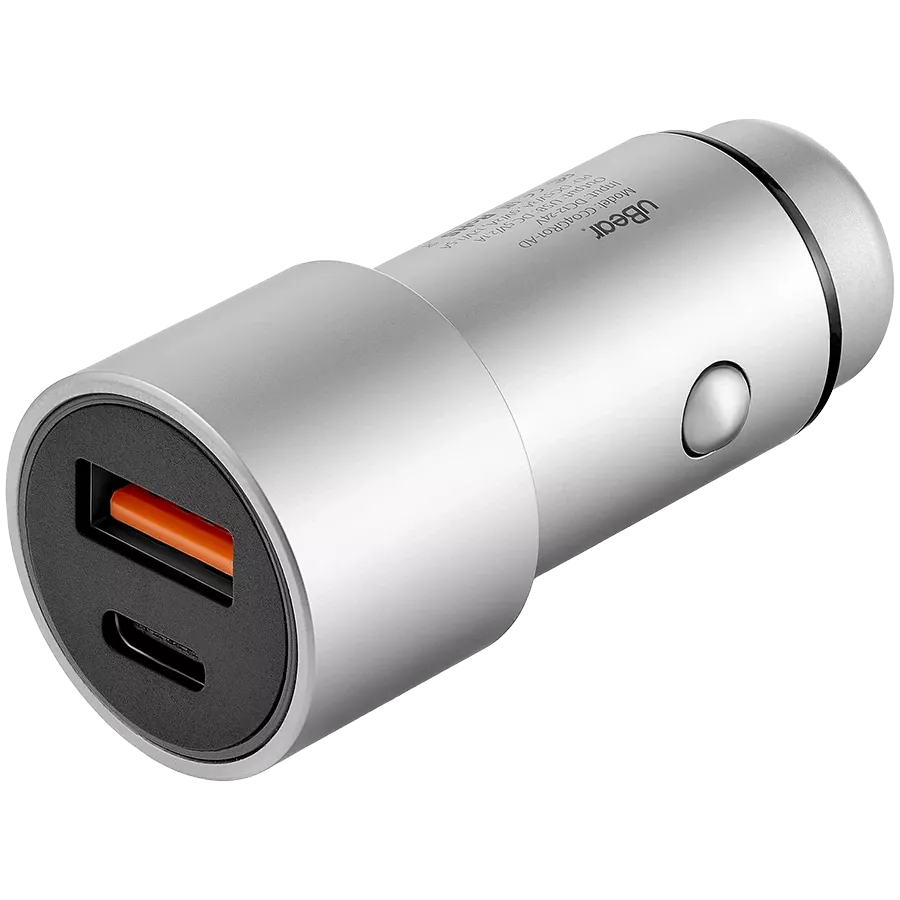 Автомобильный адаптер UBEAR 2*USB/USB-C, 20 Вт — image №1
