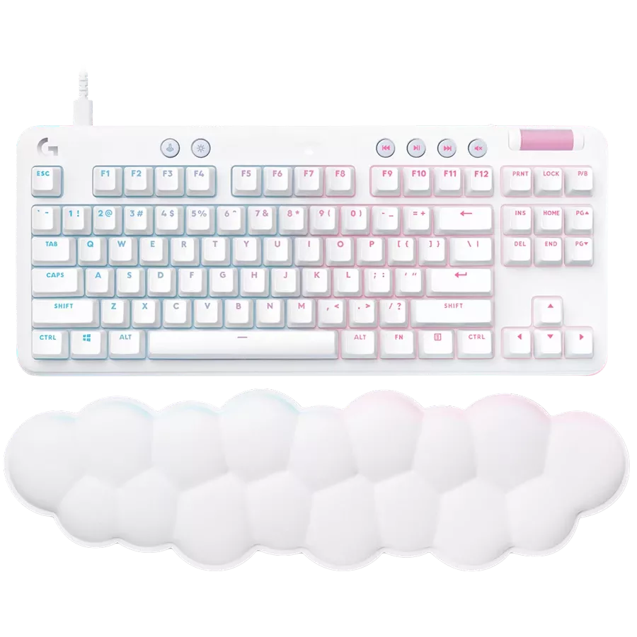 Клавиатура проводная LOGITECH G713 Aurora Gaming GX USB Off-White (L920-010422) — Изображение №2