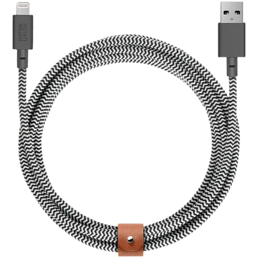 NATIVE UNION Προσαρμογέας USB σε Lightning, 1.2 μετρητής, Ζέβρα — Εικών №1
