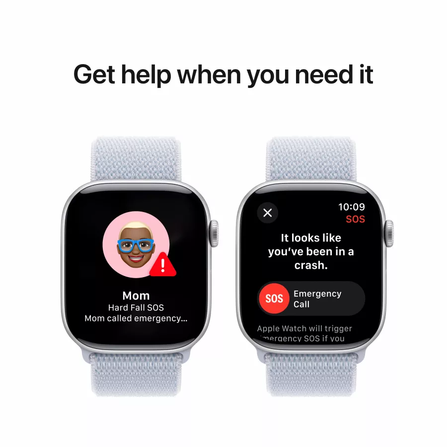 Apple Watch Series 10 GPS, 42mm, Silver, Blue Cloud Sport Loop — Image №6