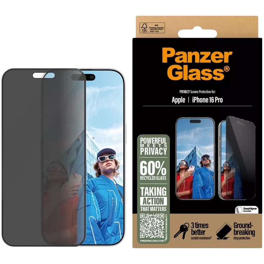Safety Glass PANZERGLASS  for iPhone 16 Pro, Tempered Glass — Image №1