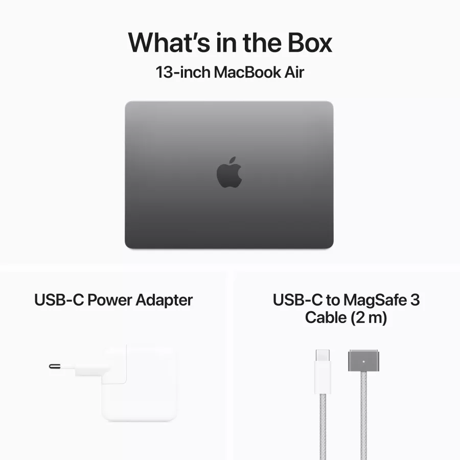 Apple MacBook Air 13.6"  Apple M3 (8C CPU/10C GPU), 16 GB, 512 GB, Space Gray, 2024 — Image №9