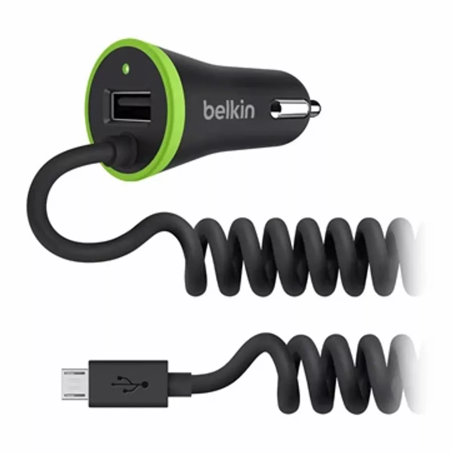 Adaptor auto BELKIN USB-A/Micro USB-B, 17 W, Black — image №1