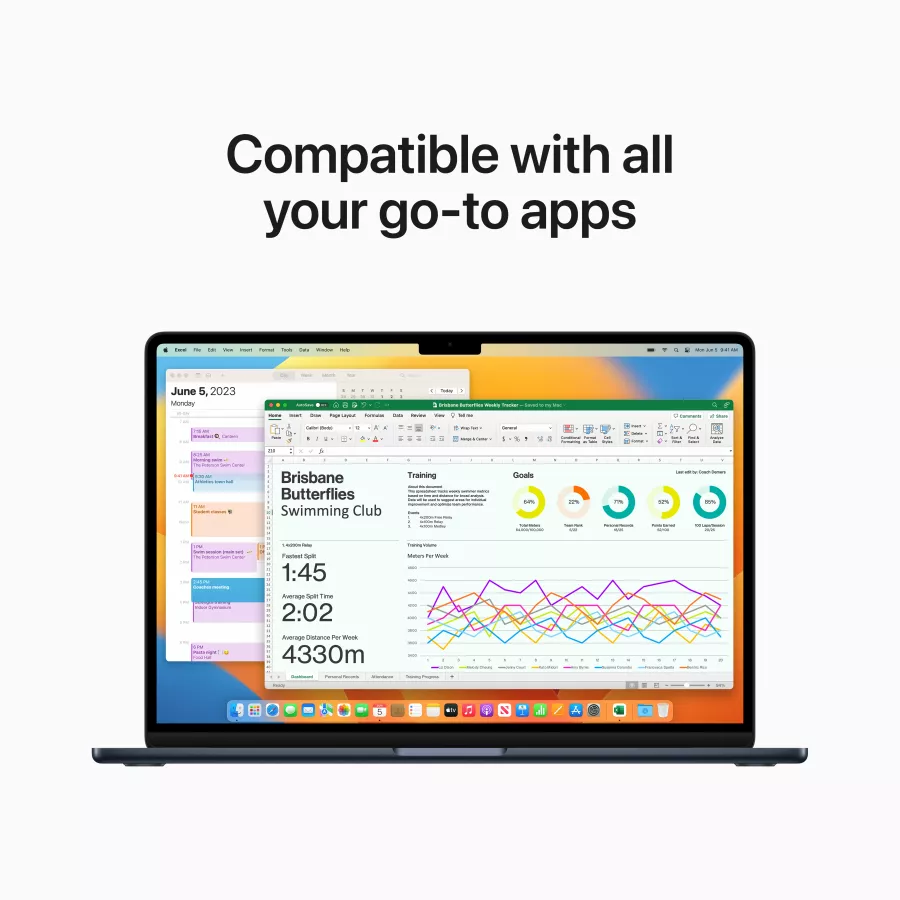 Apple MacBook Air 15.3"  Apple M2 (8C CPU/10C GPU), 8 GB, 256 GB, Midnight — Image №7