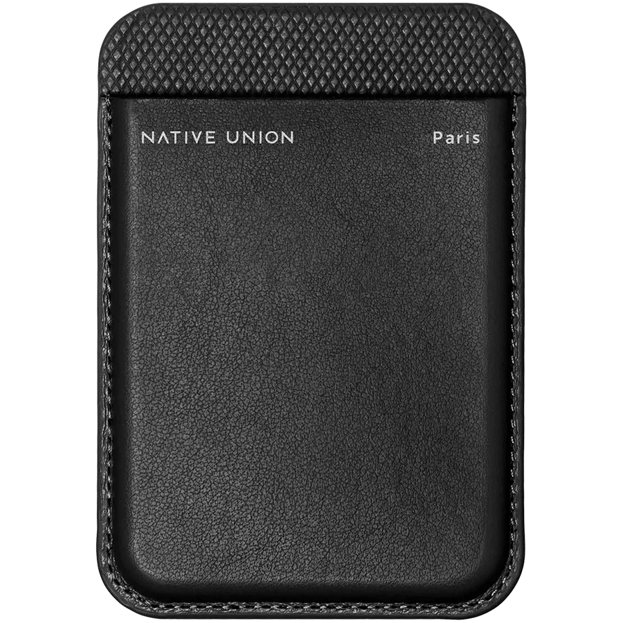 NATIVE UNION Басқару әдістерінің кең ауқымы: қашықтан басқару, қолданбалы, сенсорлық экран, дауыстық көмекшілер. Classic Card Wallet with MagSafe Қара — image №1