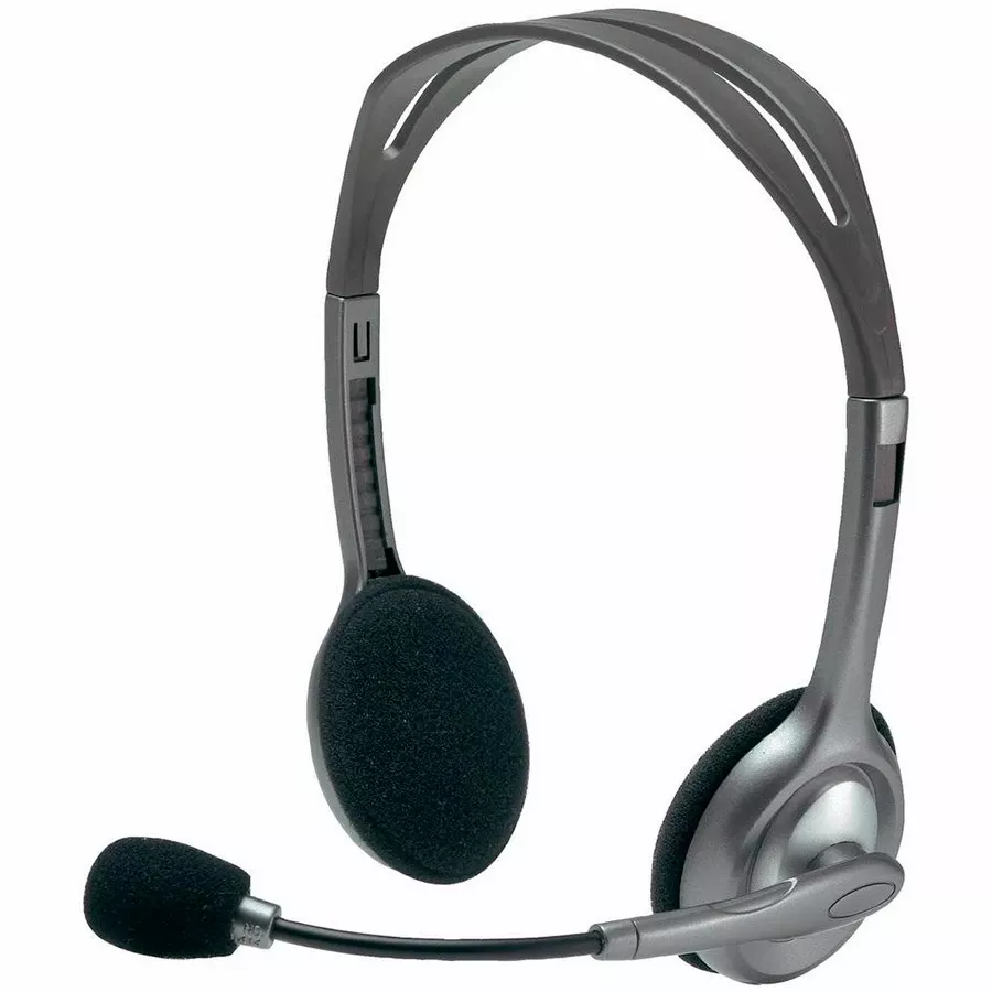 Headset LOGITECH H110, Gray/Silver — Image №1
