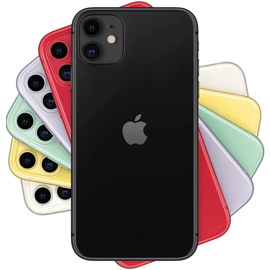 Refurbished Apple iPhone 11, 64 GB, Μαύρος, Grade A — Εικών №1