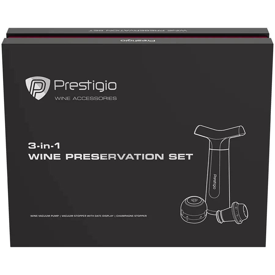 PRESTIGIO , BlackManual vacuum wine stopper — Image №15