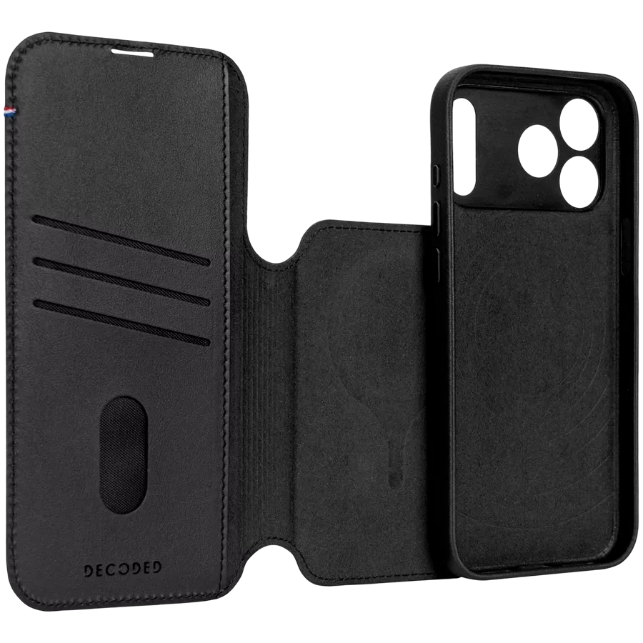 DECODED Wallet Leather Detachable Wallet with MagSafe, Black for iPhone 17 Pro Max — Image №5
