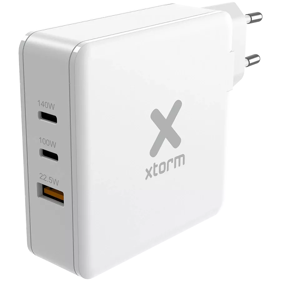 Power Adapter XTORM 3*USB/USB-C 2*USB Type C, USB Type-A, 140 W — Image №1