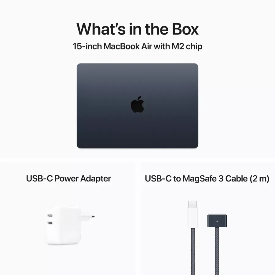 Apple MacBook Air 15.3"  Apple M2 (8C CPU/10C GPU), 8 GB, 256 GB, Midnight — Image №11