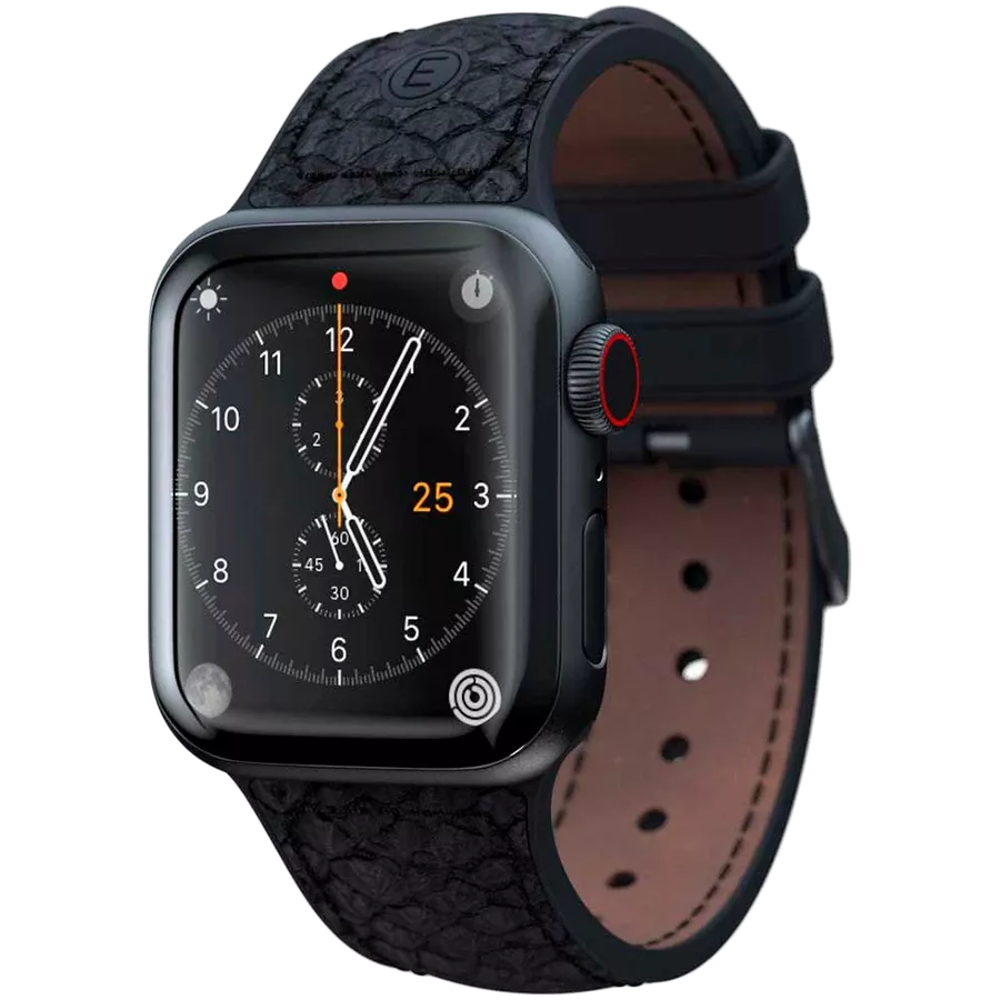 NJORD Salmon Leather Strap Dark Apple Watch 40 41 Salmon Leather Strap Apple Watch 40 41 mm