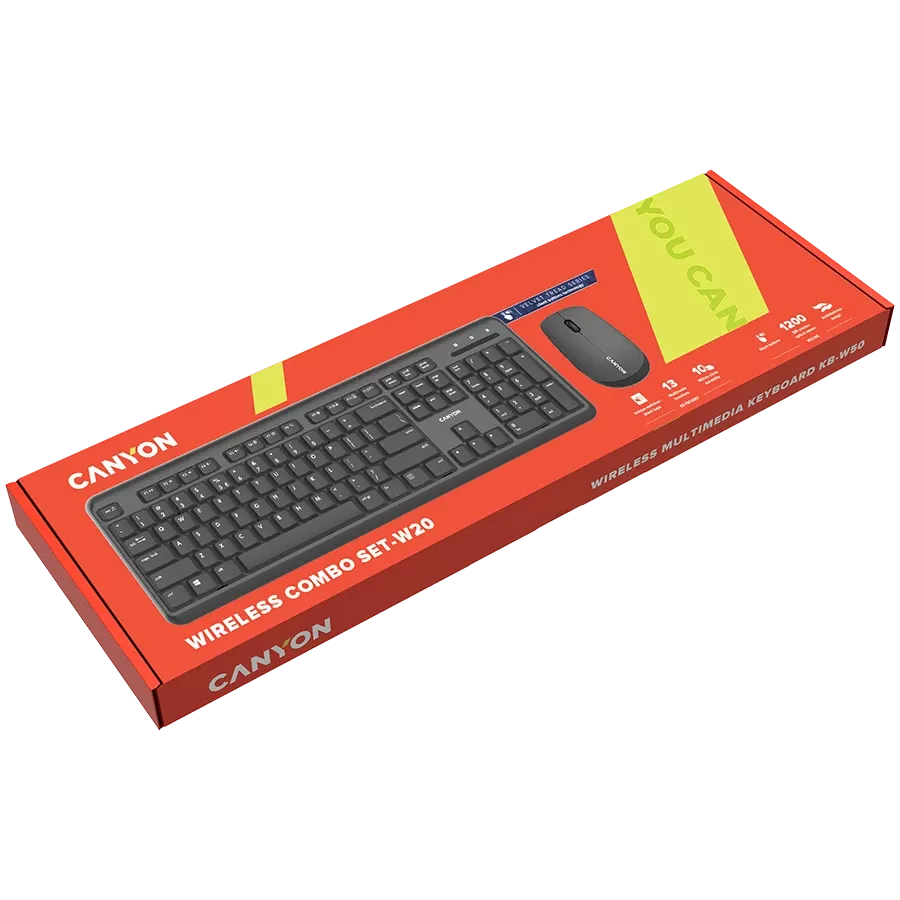 CANYON CNS-HSETW02 Keyboard, Wireless, Black, RU — Image №4