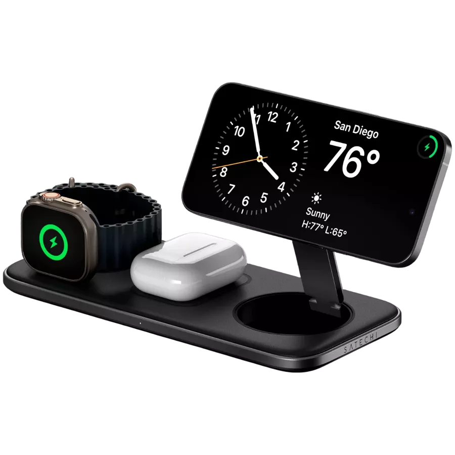 SATECHI Wireless Charger, 15 W, Black — Image №1