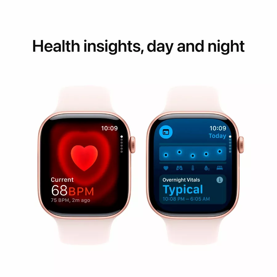 Apple Watch Series 10 GPS  Light Blush Sport Band, S/M, 46mm, Rose Gold — Image №5