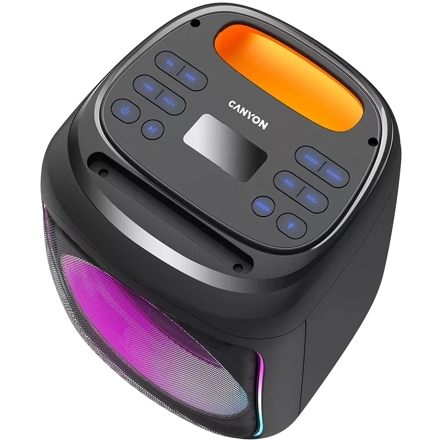 CANYON Portable Speaker, Black/Orange — Image №2